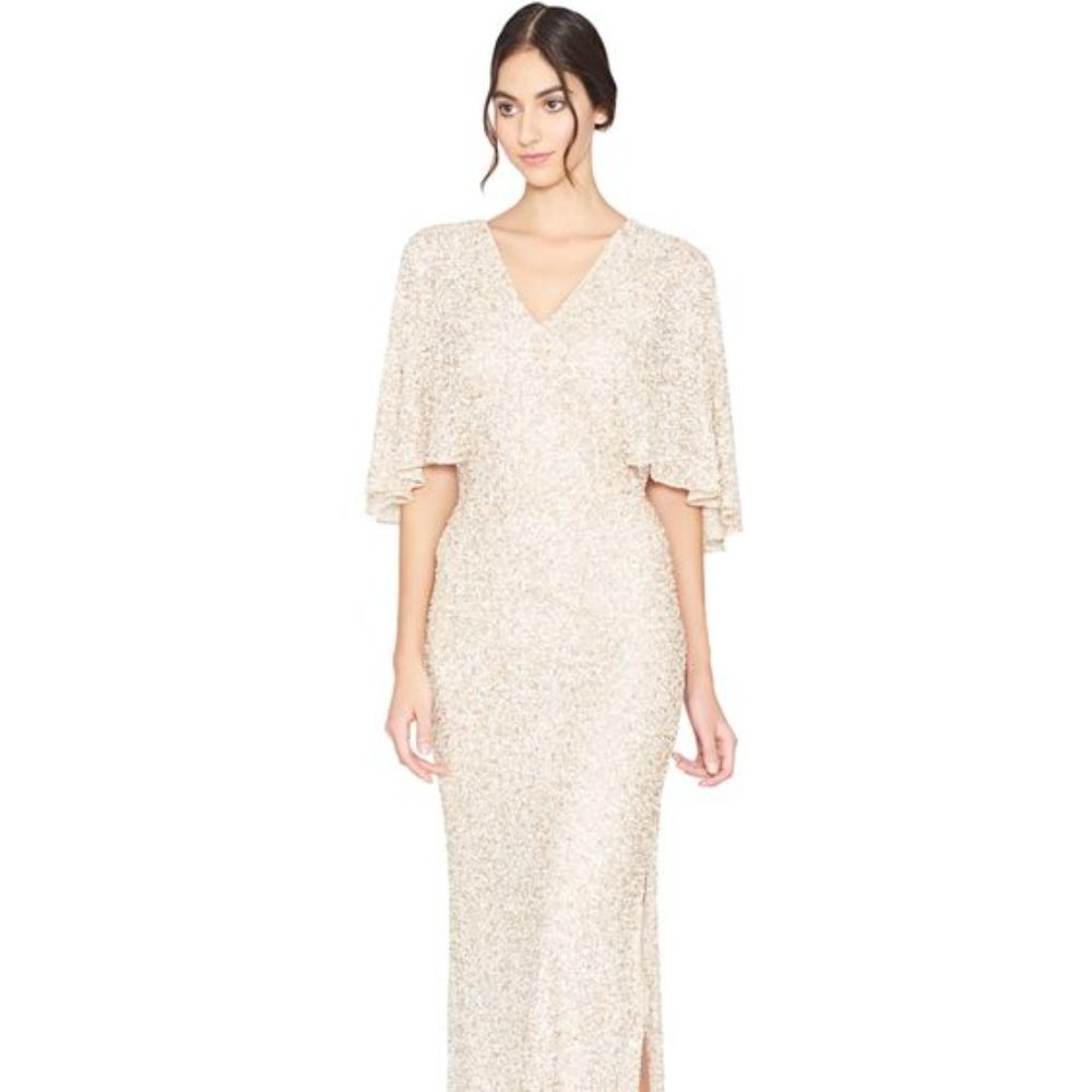 Alice + Olivia Sequin Tulle Gown 8 Orig $1,250